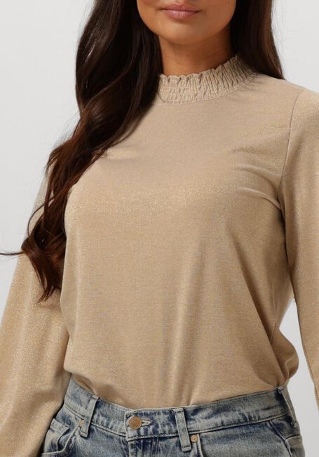 Beige SUMMUM Pullover SMOCKED TOP FINE LUREX JERSEY - large