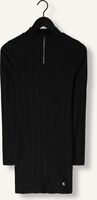 Schwarze CALVIN KLEIN Minikleid VARIEGTAED RIB HALF ZIP LS DRESS Schwarze CALVIN KLEIN Minikleid VARIEGTAED RIB HALF ZIP LS DRESS - medium