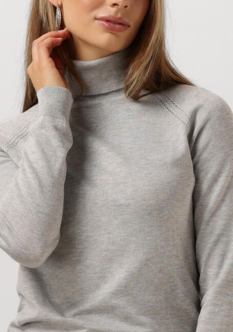 Graue SUMMUM Rollkragenpullover TURTLE NECK SWEATER SOFT VISCOSE POLYAMIDE KNIT - large