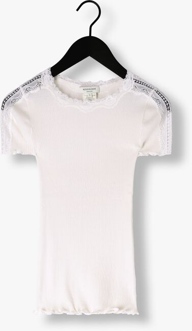 Weiße ROSEMUNDE T-shirt BENITA SILK T-SHIRT W/ LACE - large