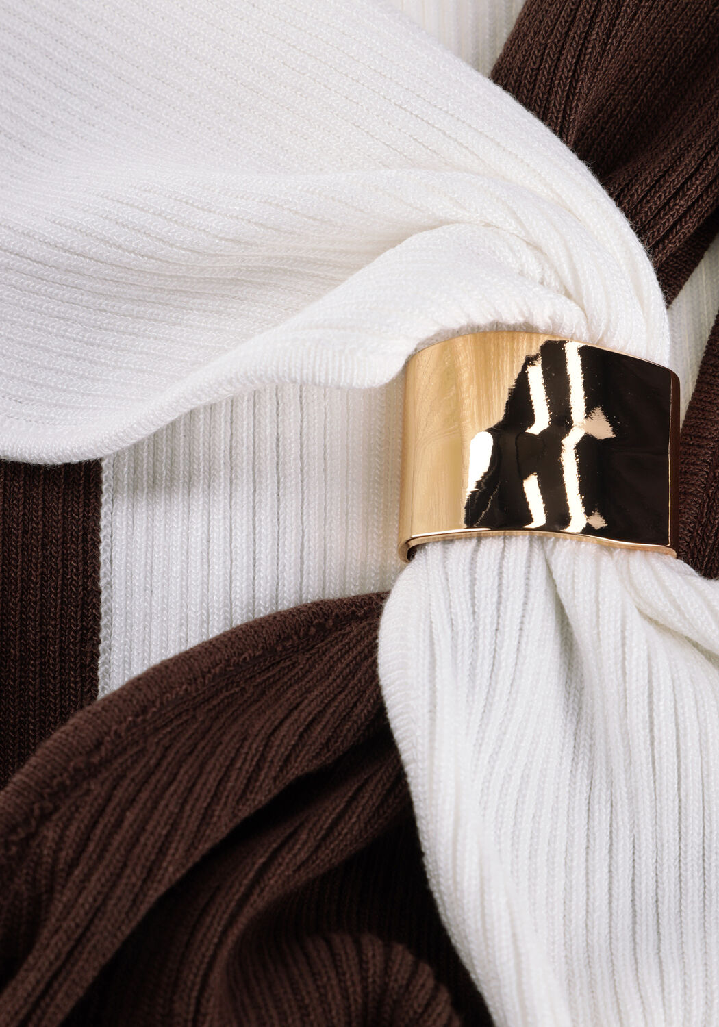 Mehrfarbige/Bunte NOTRE-V Top NV-HERLINA MIX KNIT - large