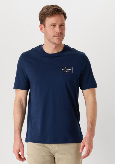 Blaue TOMMY HILFIGER T-shirt MONOTYPE PRINTED LABEL TEE - large
