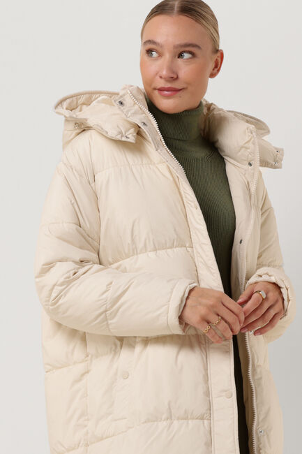 Nicht-gerade weiss NOTRE-V Wattierte Jack PUFFER LONG - large