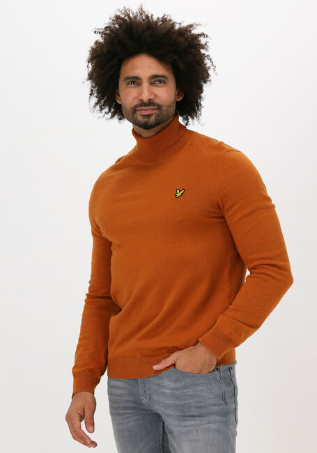 Orangene LYLE & SCOTT Rollkragenpullover ROLL NECK JUMPER - large