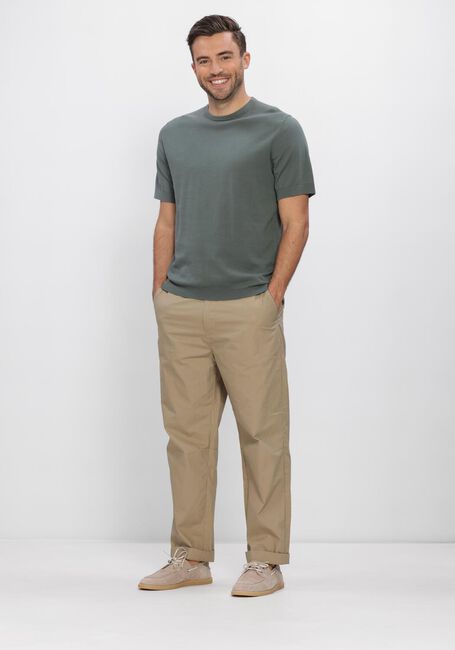 Gr&uuml;ne SELECTED MEN Polos & T-Shirts SLHTORINO SS KNIT CREW NECK  NOOS - large