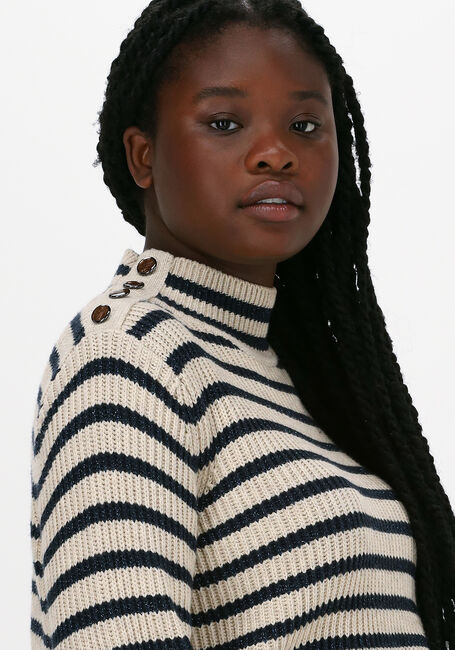 Beige MOS MOSH Pullover LINN STRIPE KNITT - large