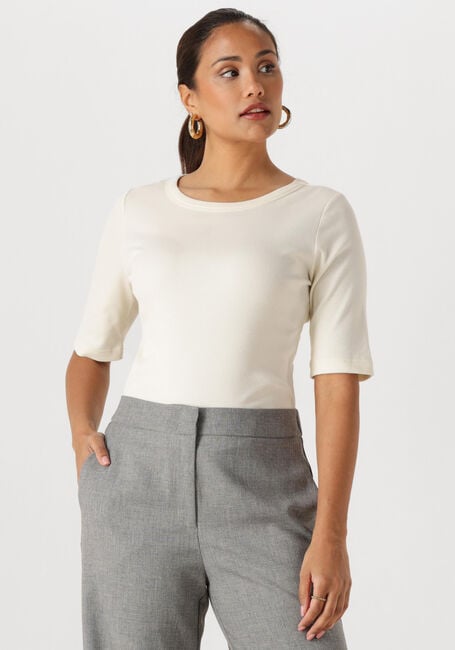 Ecru WITHBLACK Top WBLLULLU SS TEE - large