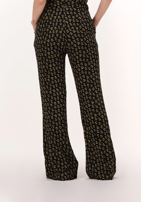 Schwarze COLOURFUL REBEL Hose DIANA SMALL FLOWER HIGH RISE STRAIGHT PANTS - large