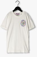 Weiße SCOTCH & SODA T-shirt SLIM FIT FLOWER EMBROIDERY - medium