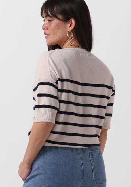 Sand BY-BAR Top HOLLY STRIPE PULLOVER - large