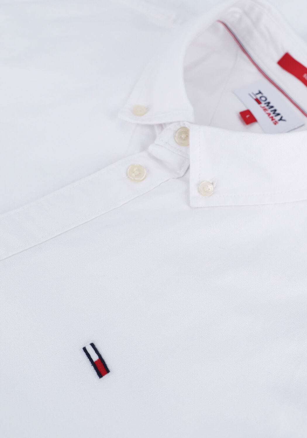 Wei&szlig;e TOMMY JEANS Casual-Oberhemd TJM SLIM STRETCH OXFORD SHIRT - large