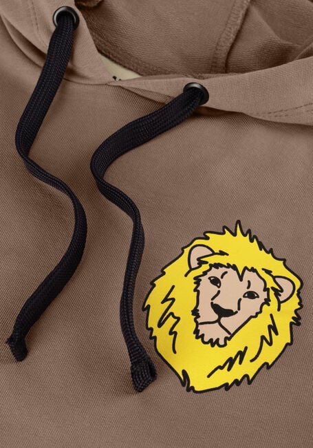 Taupe CARLIJNQ Sweatshirt LION - HOODIE SHORT SLEEVE - large