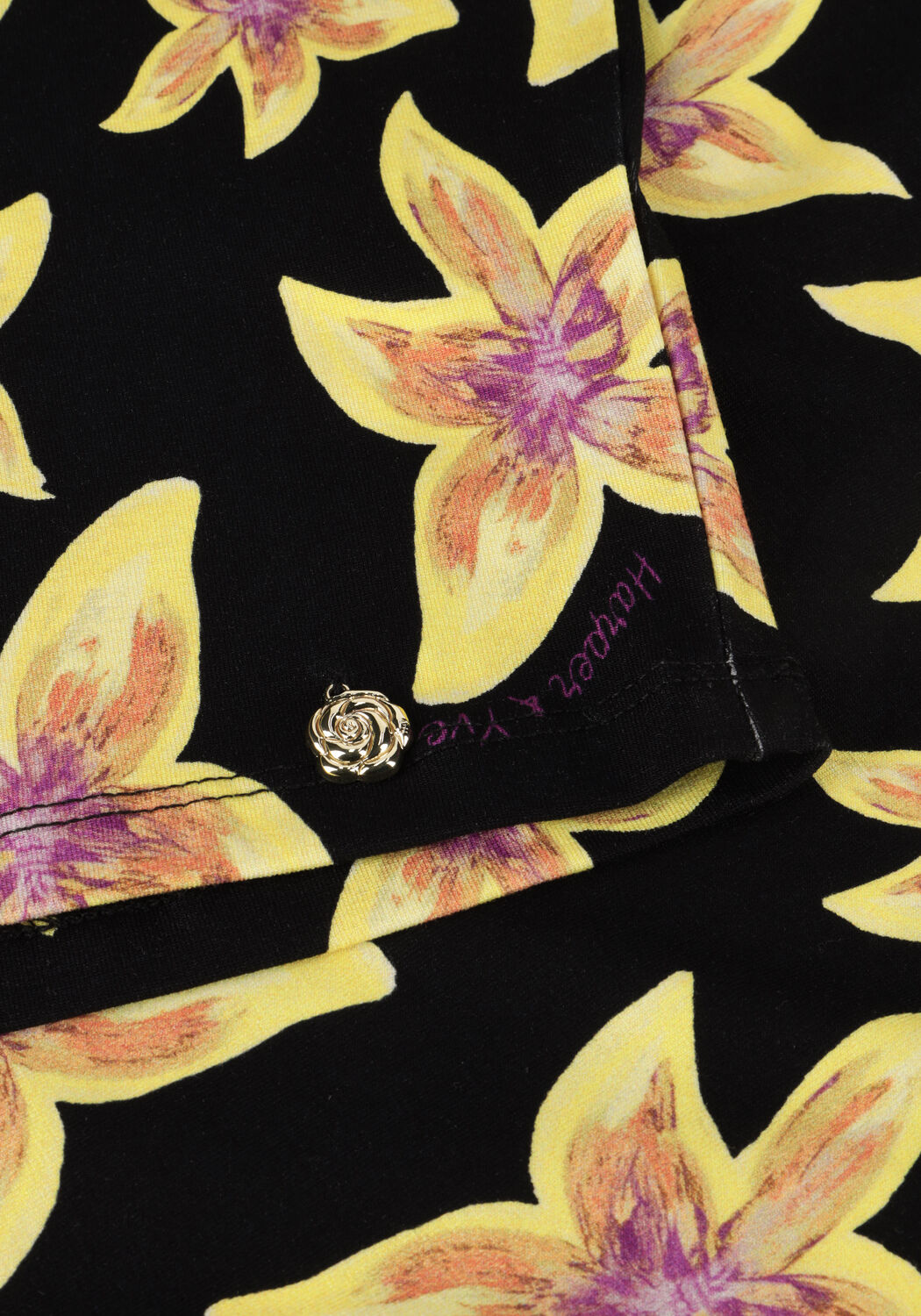 Schwarze HARPER & YVE T-shirt JEFF-LS - large