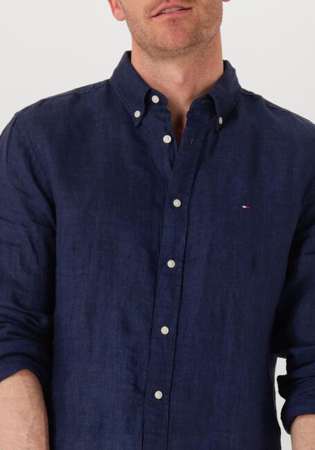 Dunkelblau TOMMY HILFIGER Casual-Oberhemd PIGMENT DYED LI SOLID RF SHIRT - large