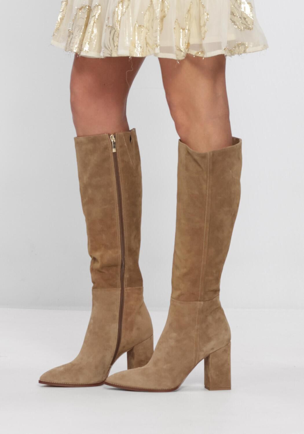 Camelfarbene NOTRE-V Hohe Stiefel 46994 - large