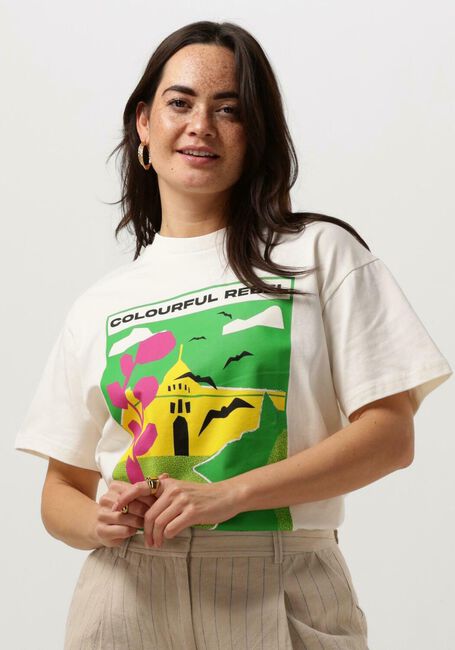 Weiße COLOURFUL REBEL T-shirt MOTEL SCENERY LOOSEFIT TEE - large