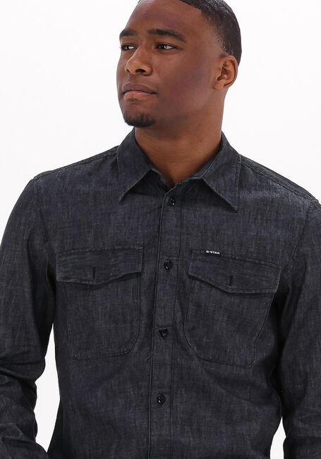 Schwarze G-STAR RAW Casual-Oberhemd MARINE SLIM SHIRT L/S - large