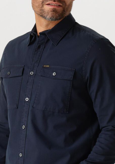 Blaue PME LEGEND Casual-Oberhemd LONG SLEEVE SHIRT LIGHT GD POPLIN STRETCH - large