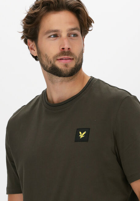 Grüne LYLE & SCOTT T-shirt TIPPED T-SHIRT - large