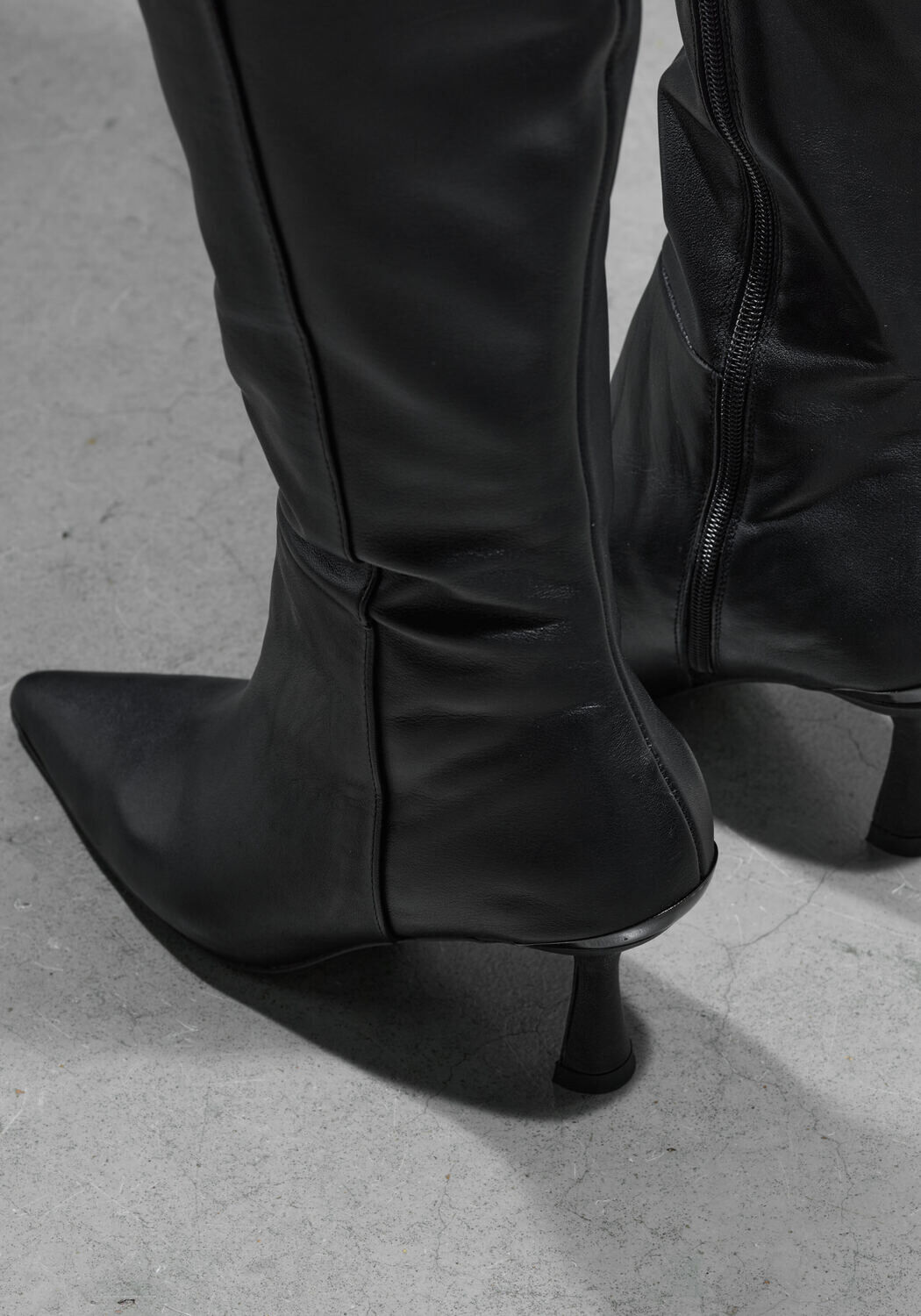 Schwarze STEFANO LAURAN Hohe Stiefel BOTA - large