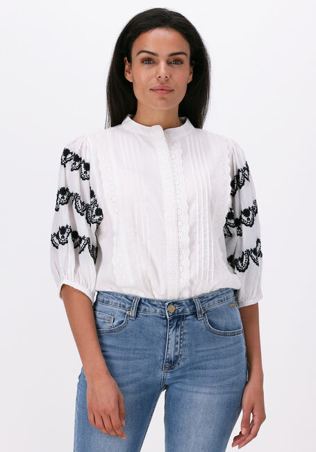 Nicht-gerade weiss SUMMUM Bluse SHIRT COTTON EMBROIDERED - large