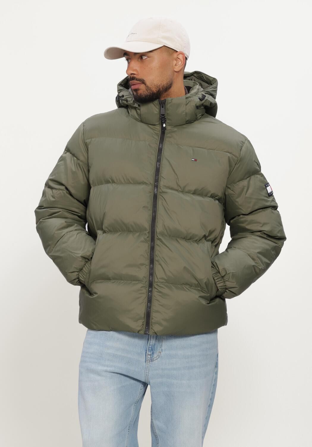 Gr&uuml;ne TOMMY JEANS Wattierte Jack TJM ESSENTIAL DOWN JACKET EXT - large