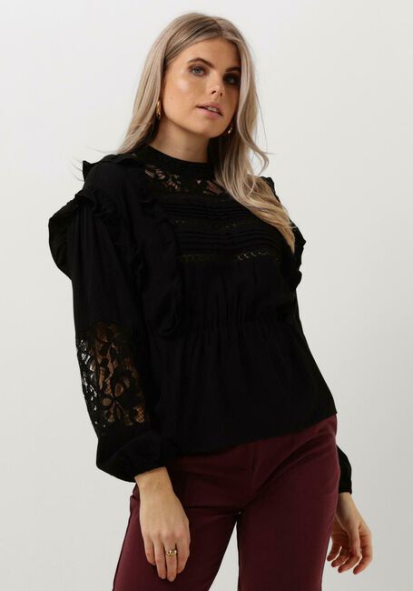 Schwarze OBJECT Blusen OBJARIENNE NEW L/S TOP E DIV - large