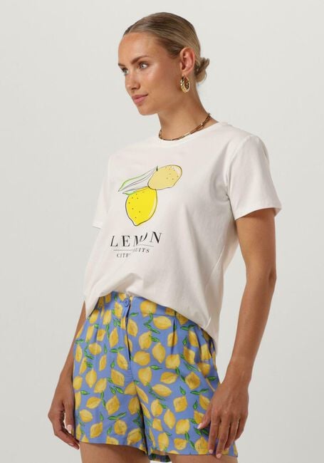 Weiße YDENCE T-shirt T-SHIRT LEMON - large