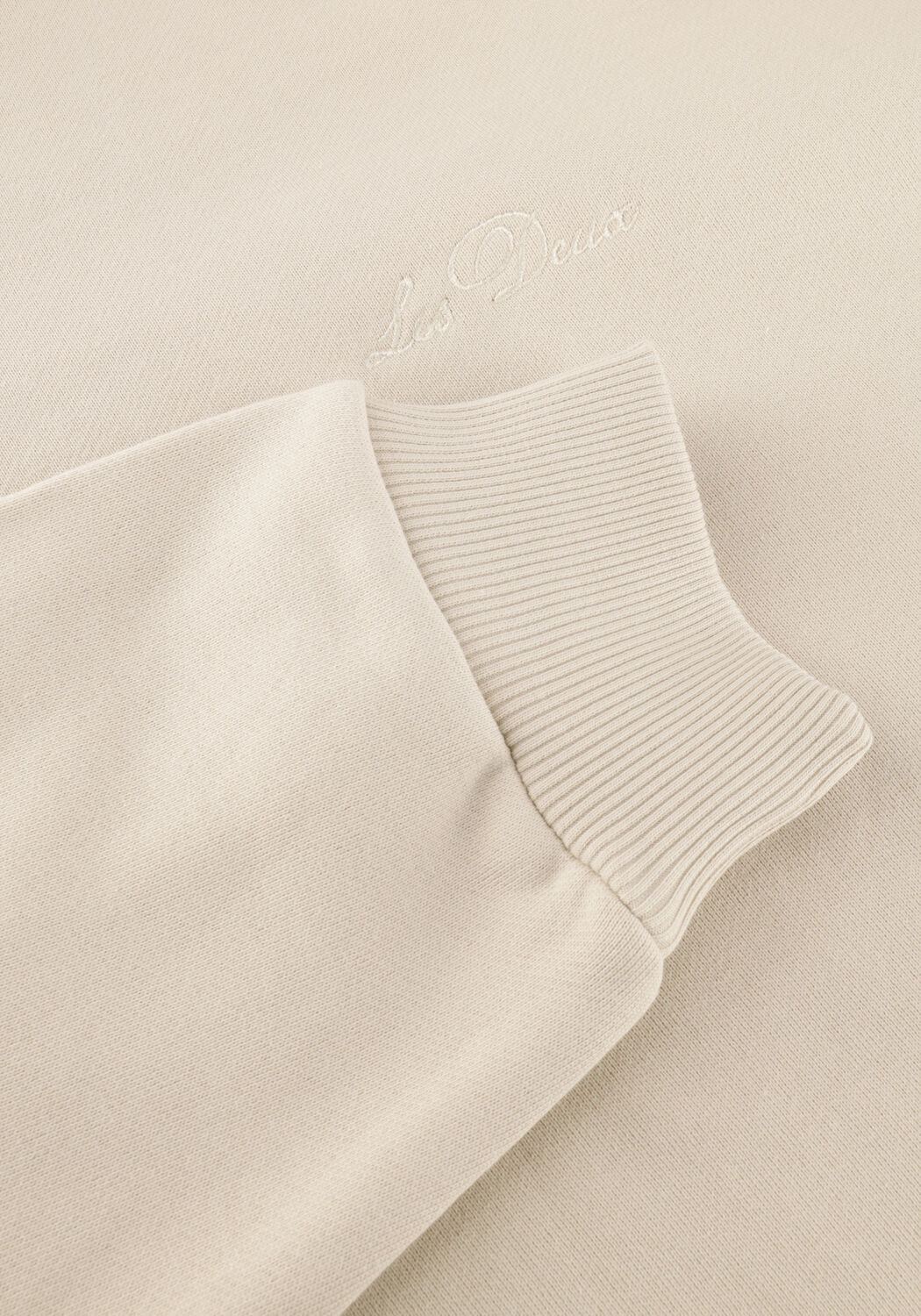 Sand LES DEUX Sweatshirt CREW HALF-ZIP SWEATSHIRT - large