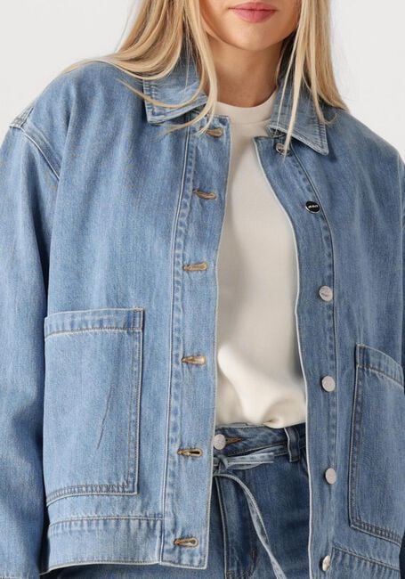Hellblau OBJECT Jeansjacke OBJROSIE RE L/S OVERSHIRT - large