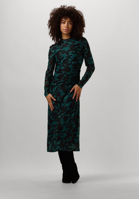 Grüne POM AMSTERDAM Midikleid CAMO TEAL GREEN MESH - large