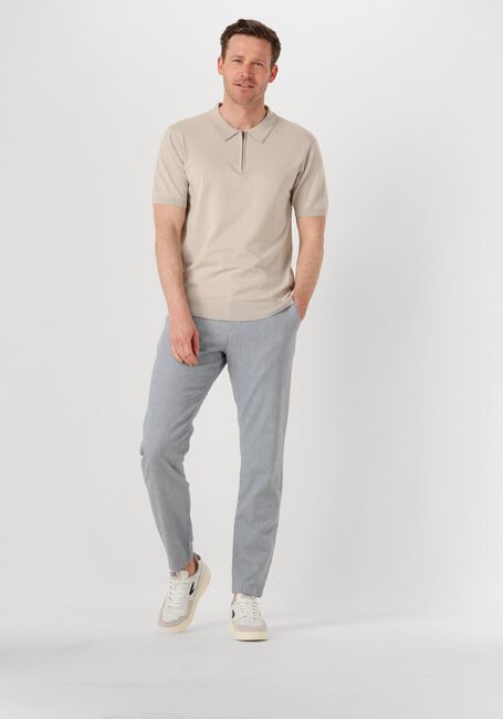 Beige PURE PATH Polo-Shirt REGULAR FIT POLO SS HALF ZIP KNITWEAR - large