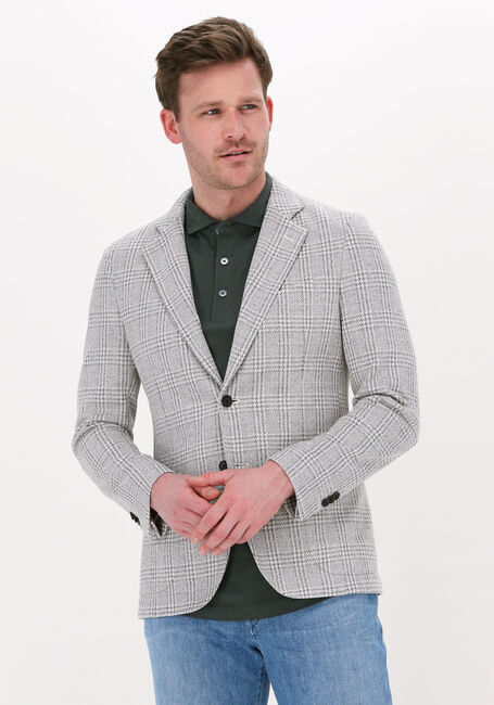 Beige PROFUOMO Sakkos JACKET KNIT CHECK BEIGE - large