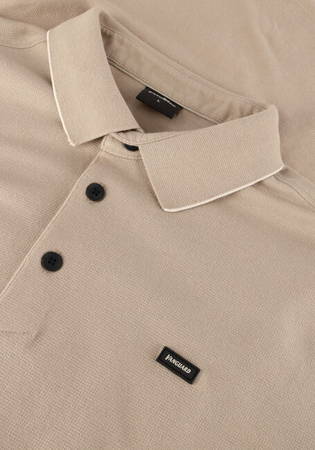 Beige VANGUARD Polo-Shirt SHORT SLEEVE POLO PIQUE WAFFLE STRUCTURE - large