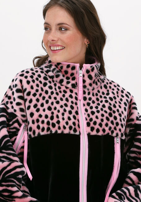 Schwarze UGG Strickjacke W MARLENE SHERPA JACKET ANIMALA - large