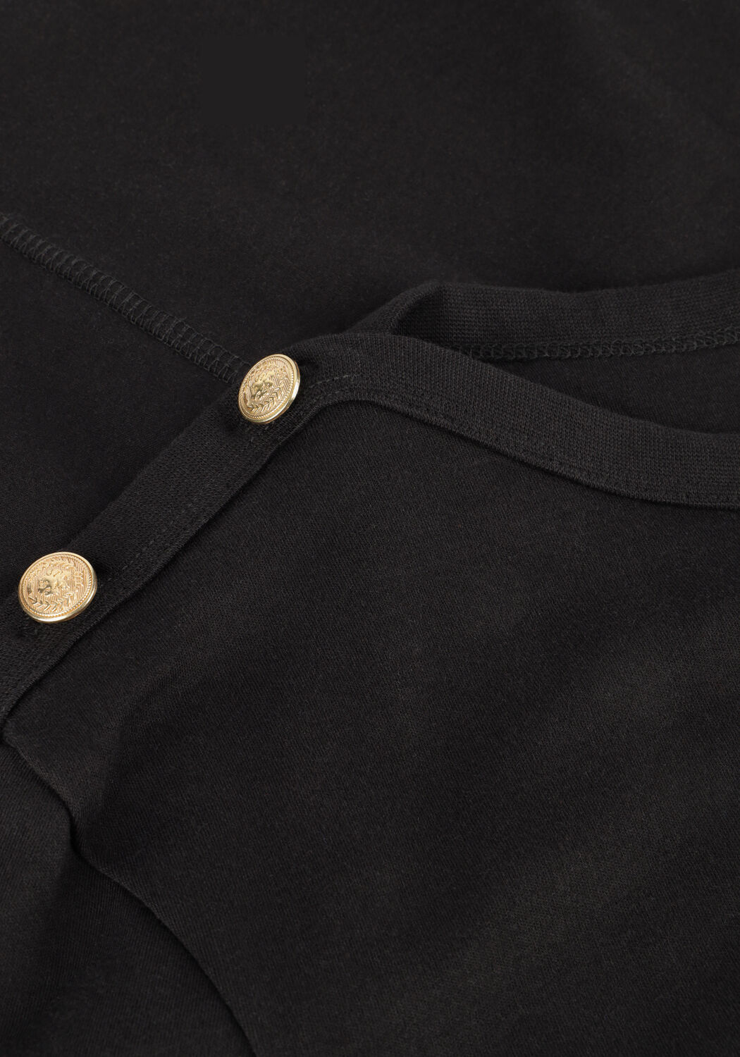 Schwarze TOMMY HILFIGER T-shirt REG STRIPE GOLD BTN C-NK SS - large