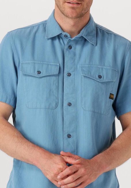 Blaue G-STAR RAW Casual-Oberhemd MARINE SLIM SHIRT S\S - large