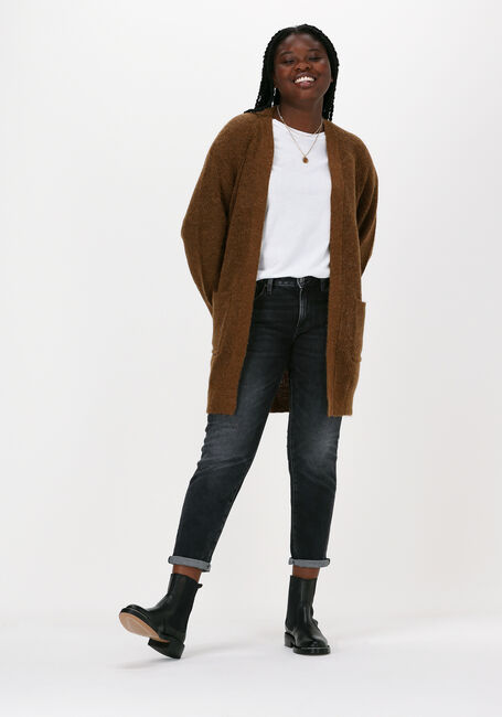 Bronzefarbene SELECTED WOMEN Strickjacke SLFLULU LS KNIT LONG CARDIGAN - large