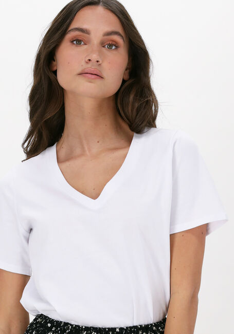 Weiße CC HEART T-shirt ORGANIC COTTON V-NECK TSHIRT - large