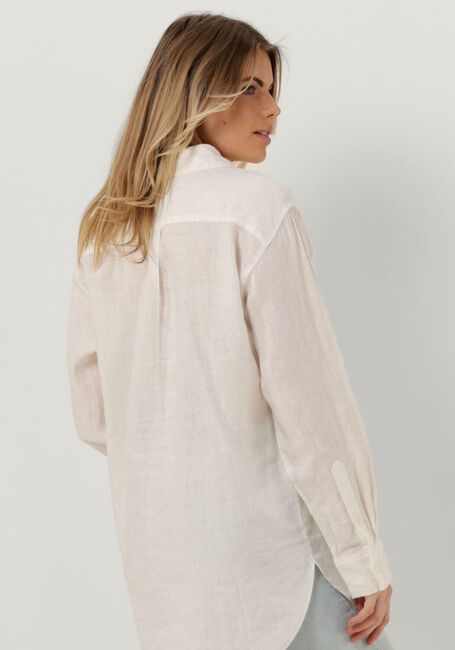 Weiße TOMMY HILFIGER Blusen LINEN OVERSIZED SHIRT LS - large