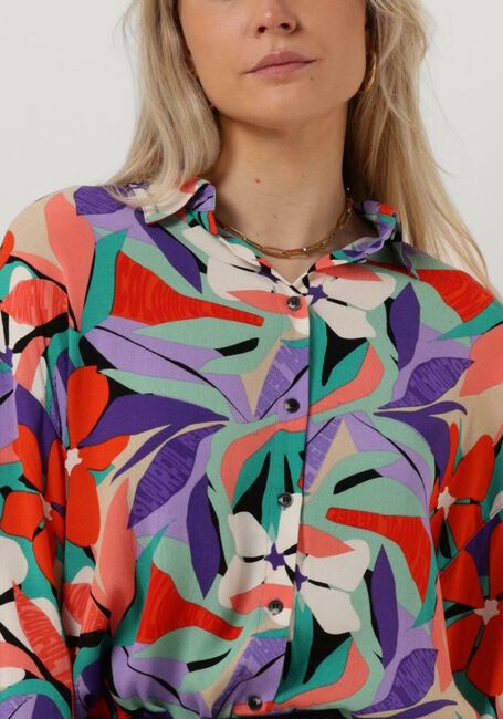 Mehrfarbige/Bunte COLOURFUL REBEL Blusen TALIA BIG FLOWER OVERSIZED BOYFRIEND BLOUSE - large