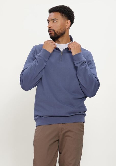 Blaue LYLE & SCOTT Pullover SUPERFINE QUARTER ZIP SWEATSHIRT - large