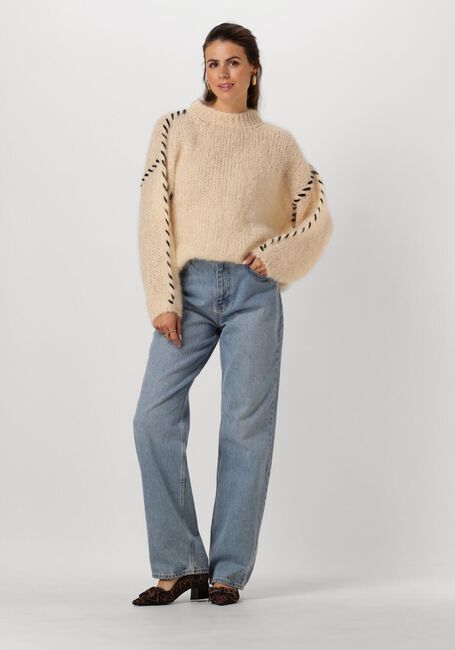 Beige AMERICAN DREAMS Pullover CATIO MOHAIR STITCH PULLOVER - large