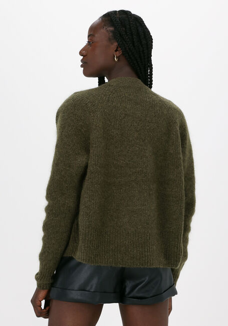 Dunkelgrün SECOND FEMALE Spencer BROOKY KNIT BOXY CARDIGAN - large