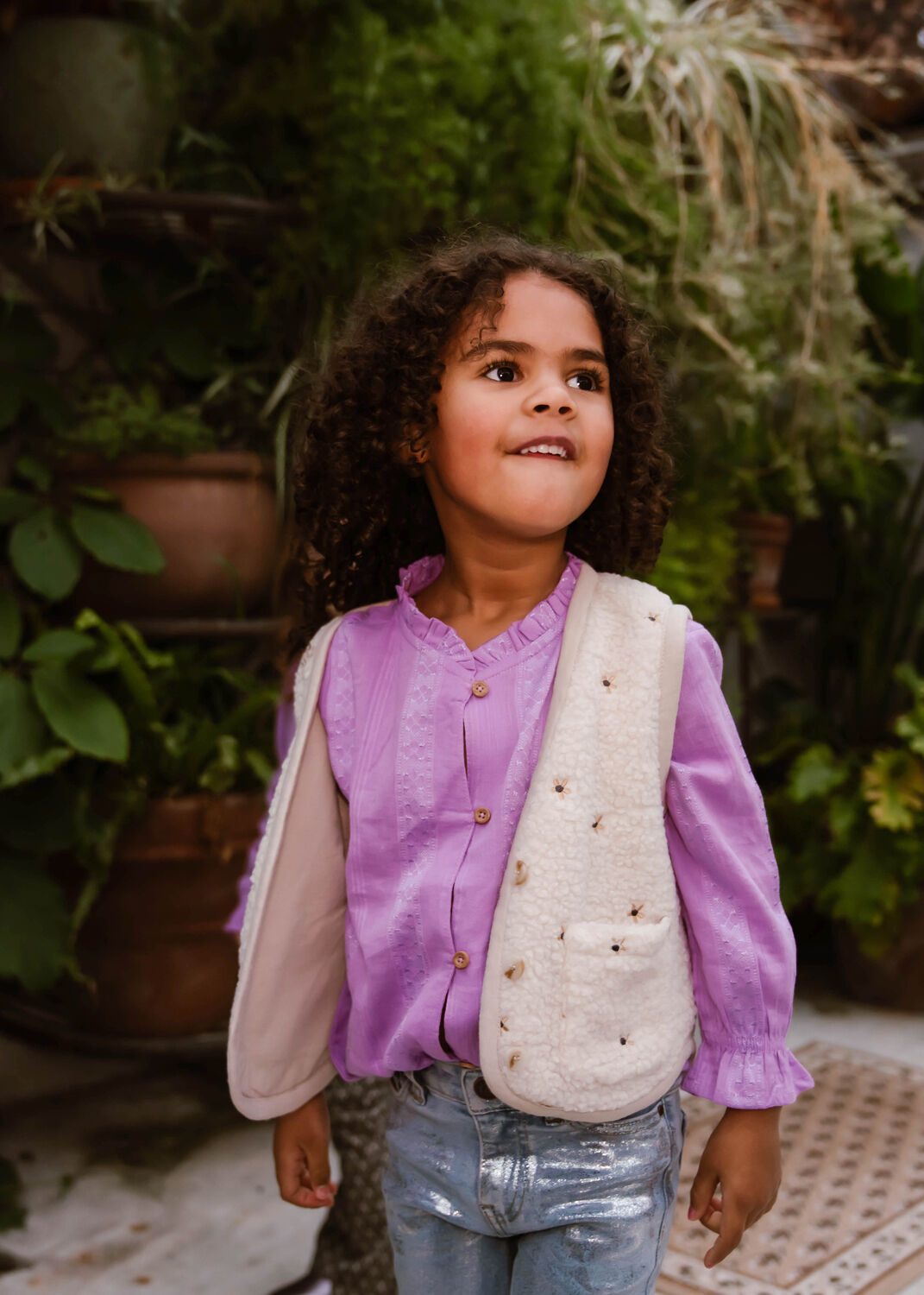 Sand DAILY7 Gilet TEDDY GILET EMBROIDERY - large