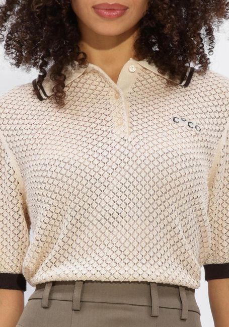Ecru CO'COUTURE Pullover & Cardigans LUECC POLO KNIT - large