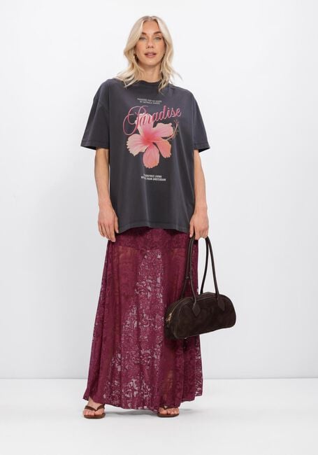 Graue CATWALK JUNKIE Tops & T-shirts OVERSIZED GRAPHIC T-SHIRT - large