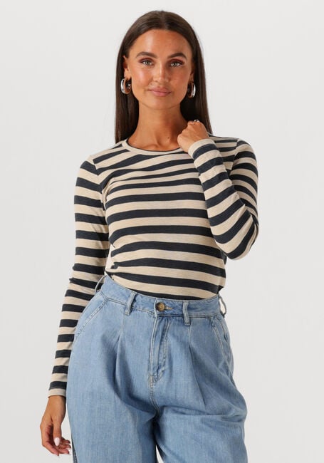 Mehrfarbige/Bunte BY-BAR Top BASIC LS BIG STRIPE TOP - large