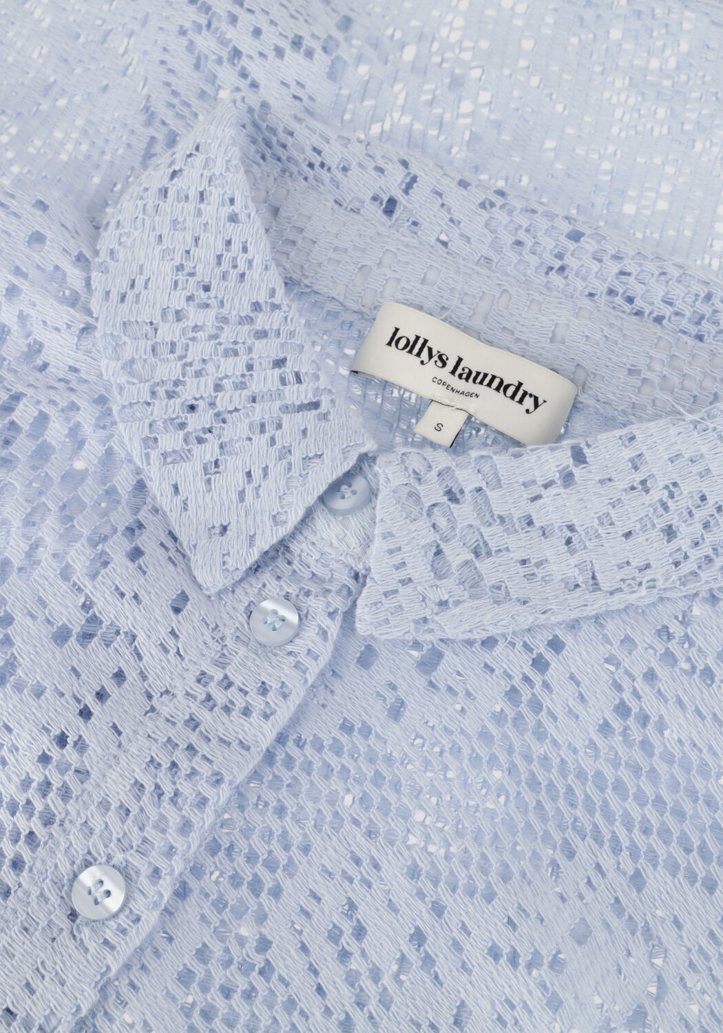 Hellblau LOLLYS LAUNDRY Blusen BONOLL SHIRT SS - large