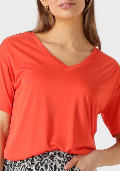 Orangene OBJECT T-shirt OBJANNIE RE S/S V-NECK TOP - large